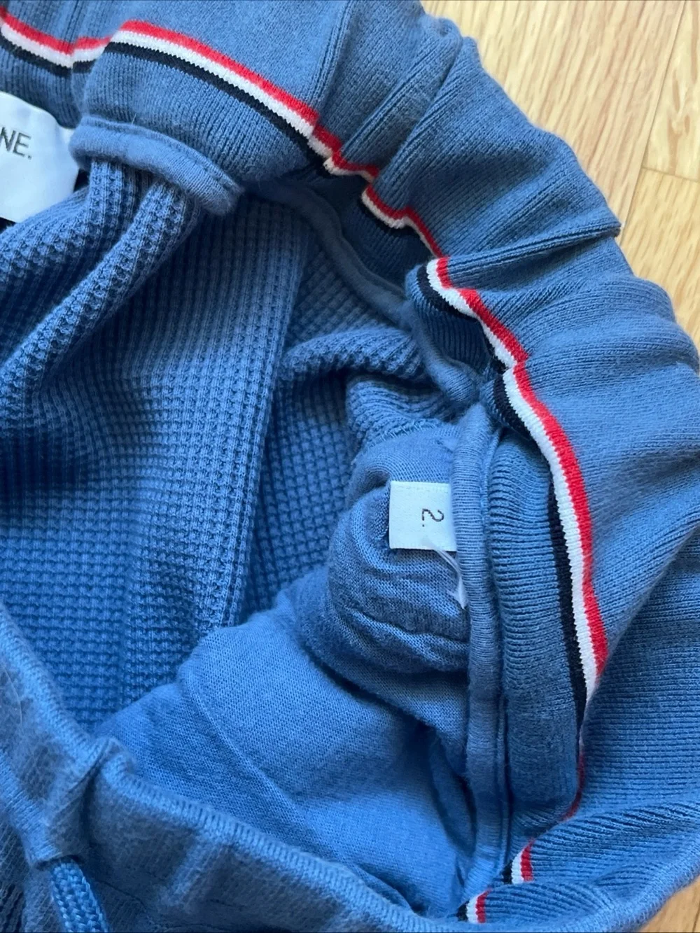 Thom Browne Waffle Sweatpants 4-Bar Thermal Thick Size 2 Jogger Made In Japan